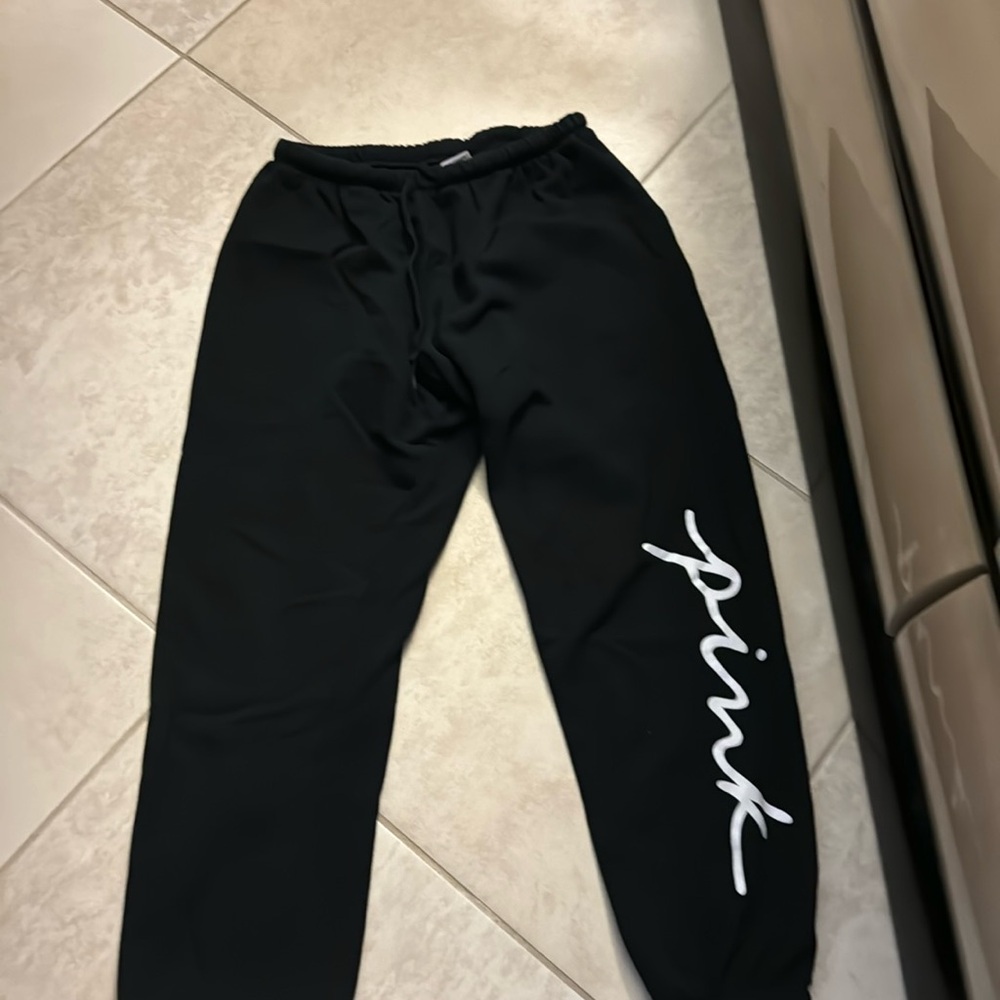 Pink script sweatpants